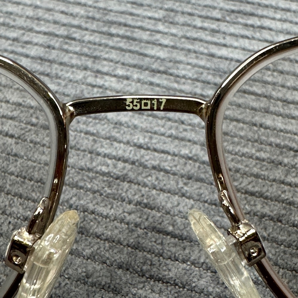 Stetson 230 Zyloware Gold Metal Rectangular Eyeglasses Frames 55-17-145 Y2k - Picture 8 of 15